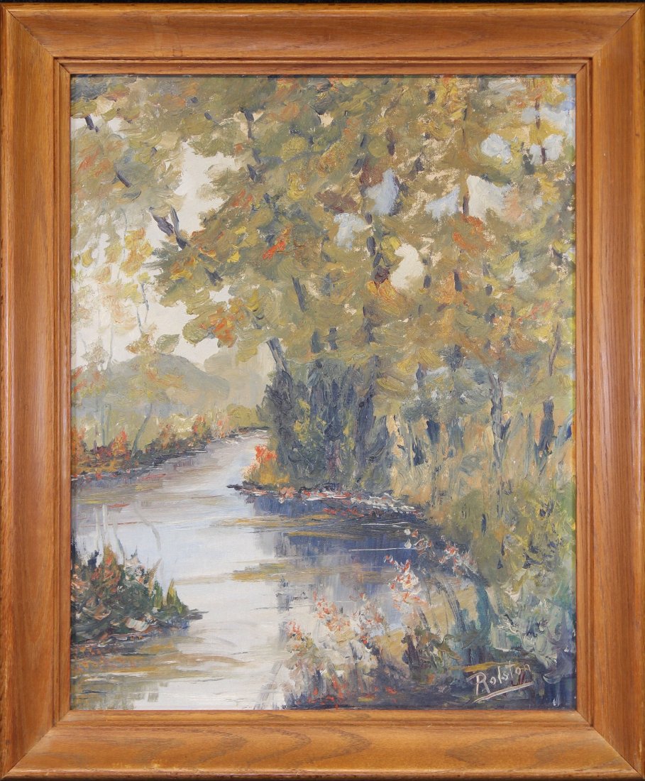 American School, Impressionist Landscape. Signed (1 of 4)