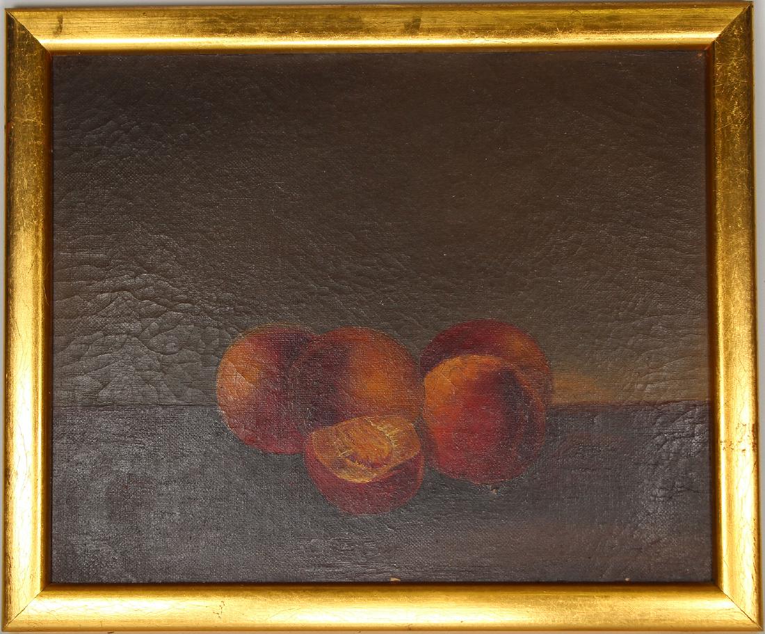 American School, 19th C. Still Life: American School, 19th C. Still Life Painting. Oil on canvas. Appears to be unsigned. Sight Size: 8.5 x 10.5 in. Overall Size: 10 x 12 in.