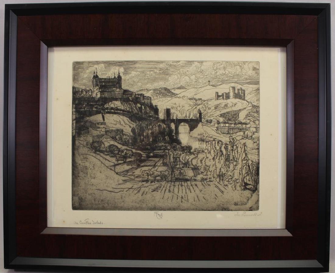 Joseph Pennell (1857-1926) Toledo Castle Etching (1 of 3)