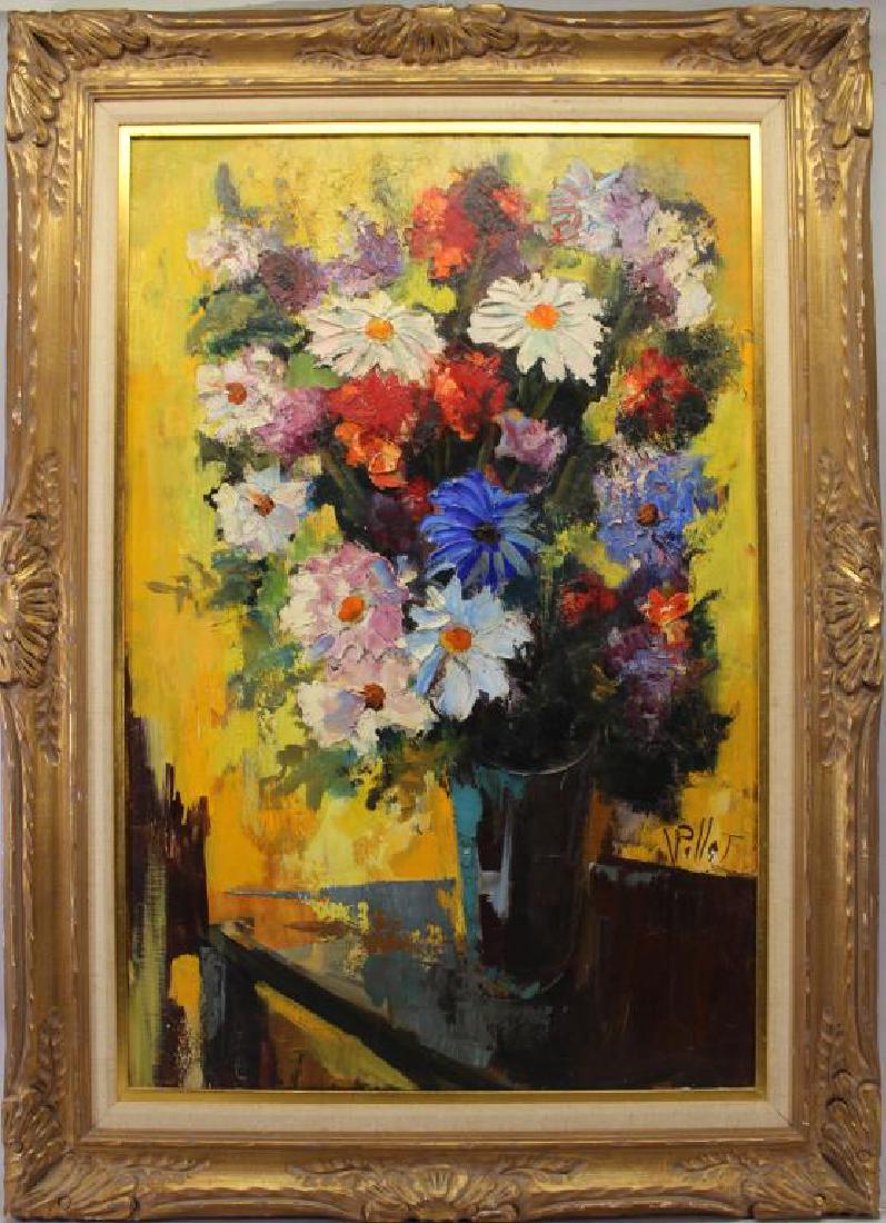 Signed, 20th C. Painting of a Floral Bouquet (1 of 4)