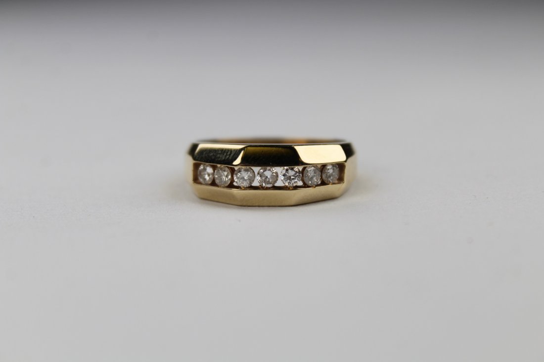 Men's 14k Yellow Gold & Diamond Ring (1 of 3)
