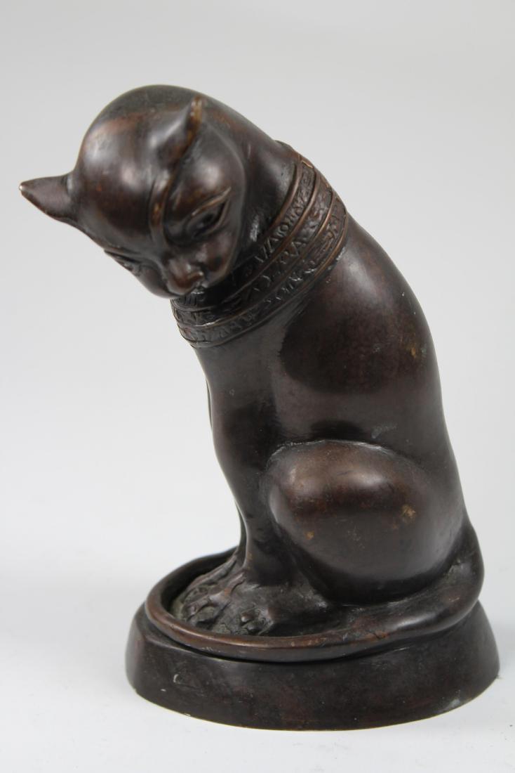 Bronze Art Deco Cat: Bronze Art Deco Cat. Height: 7.5 inches.