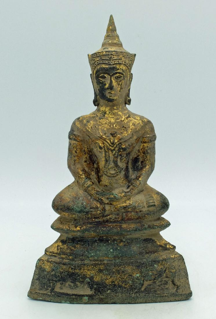 Thai Ayutthaya Style Bronze Buddha, ca. 17th C. (1 of 4)
