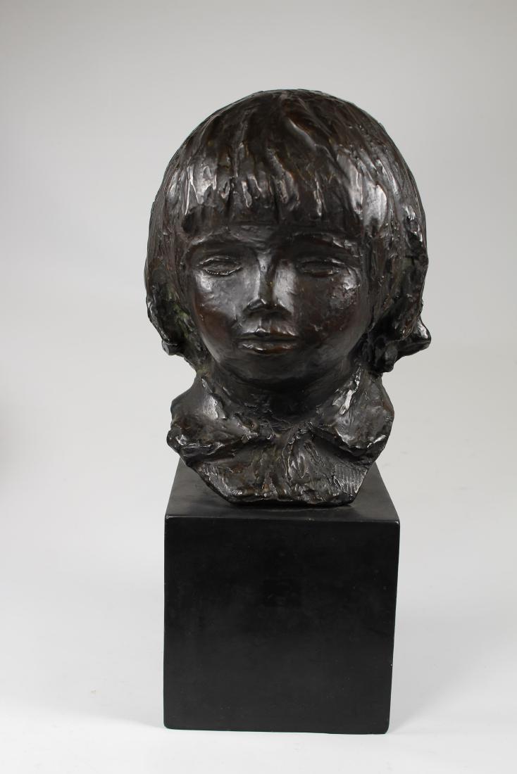 Bronze Bust After Renoir "Coco", 20/30: Bronze Bust After Renoir "Coco" Inscribed near neck "Renoir 20/30 Valsuani Foundry" and "1958 Alua Studios". Total Height: 16 inches.