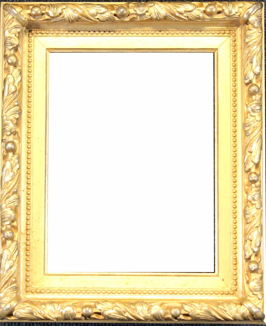 Gilt/Carved Italian Frame: Gilt/Carved Italian Frame. Rabbet size: 8 x 6.5 inches.