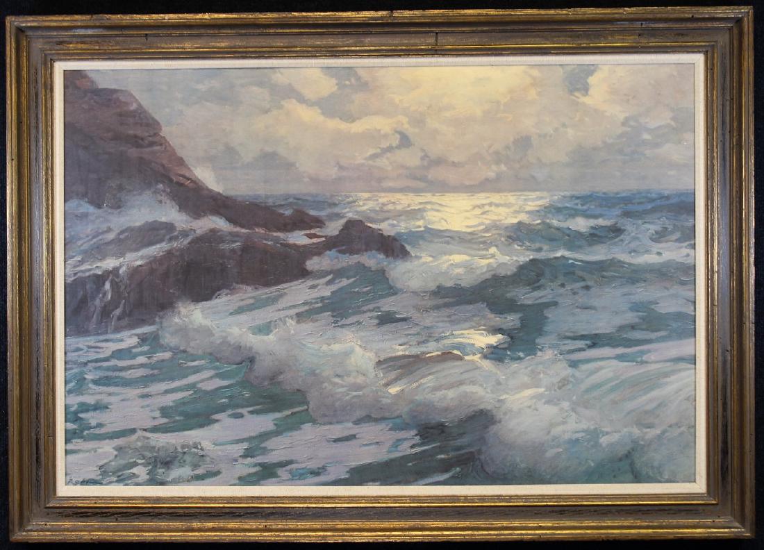 Vintage Framed 20th C. Seascape Print (1 of 1)