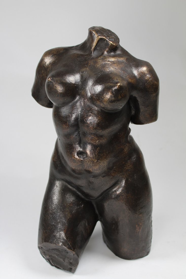 After Maillol (1861-1944), Bronze w/ Foundry Mark: After Maillol (1861-1944), Bronze Torso with Hebrard Foundry Stamp near base. Signed "Maillol 12/4" near base. Height: 11.5 inches.