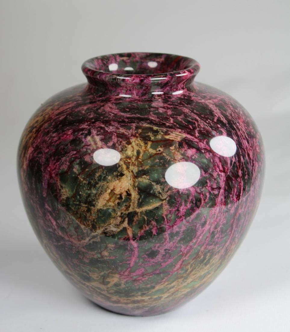 Vintage Multi-Colored Art Glass Vase: Vintage Multi-Colored Art Glass Vase. Height: 6 in.