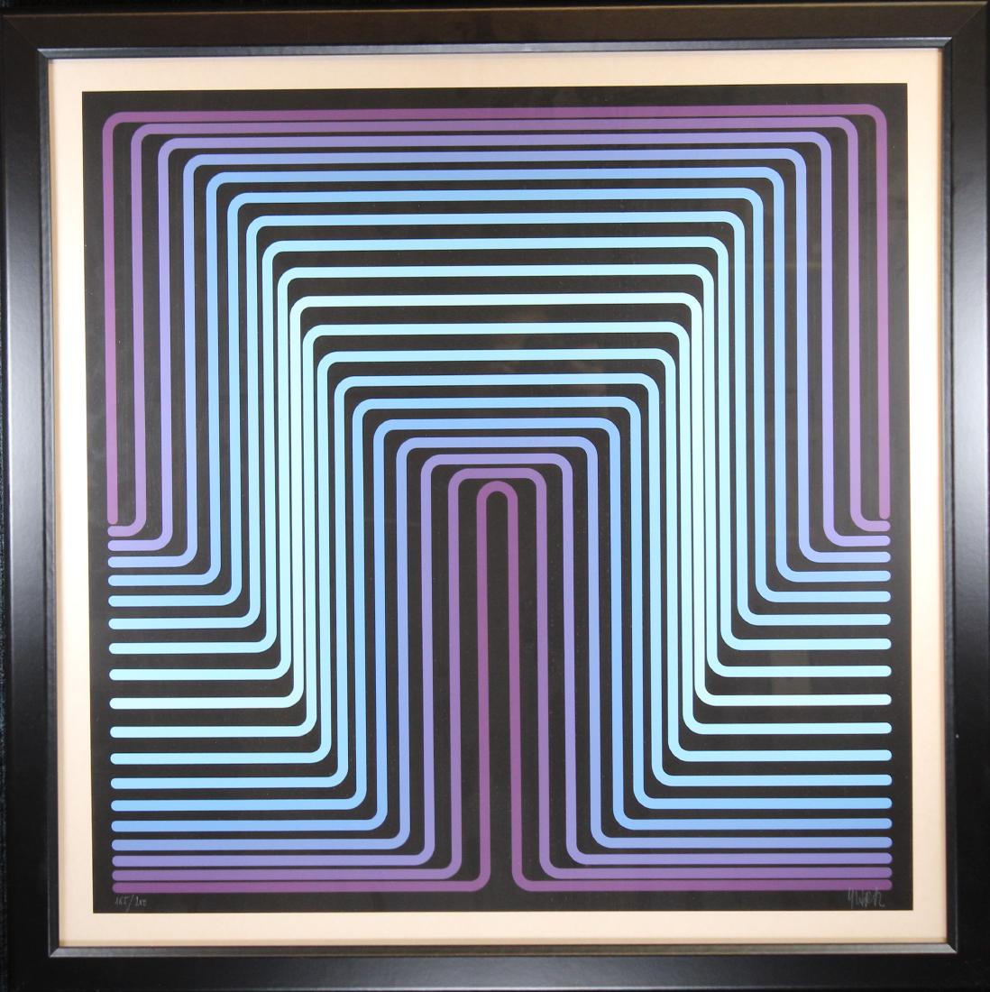Jean-Pierre Vasarely (Yvaral) Op-Art Serigraph (1 of 4)