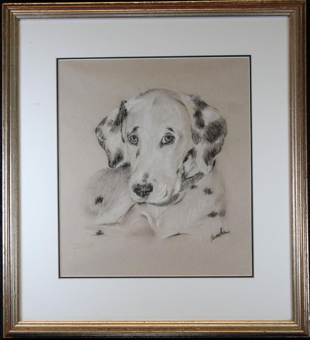 Brooks, Signed Mixed Media of a Dalmatian (1 of 2)