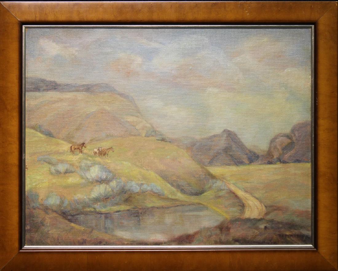 Signed, American School Western Landscape (1 of 2)