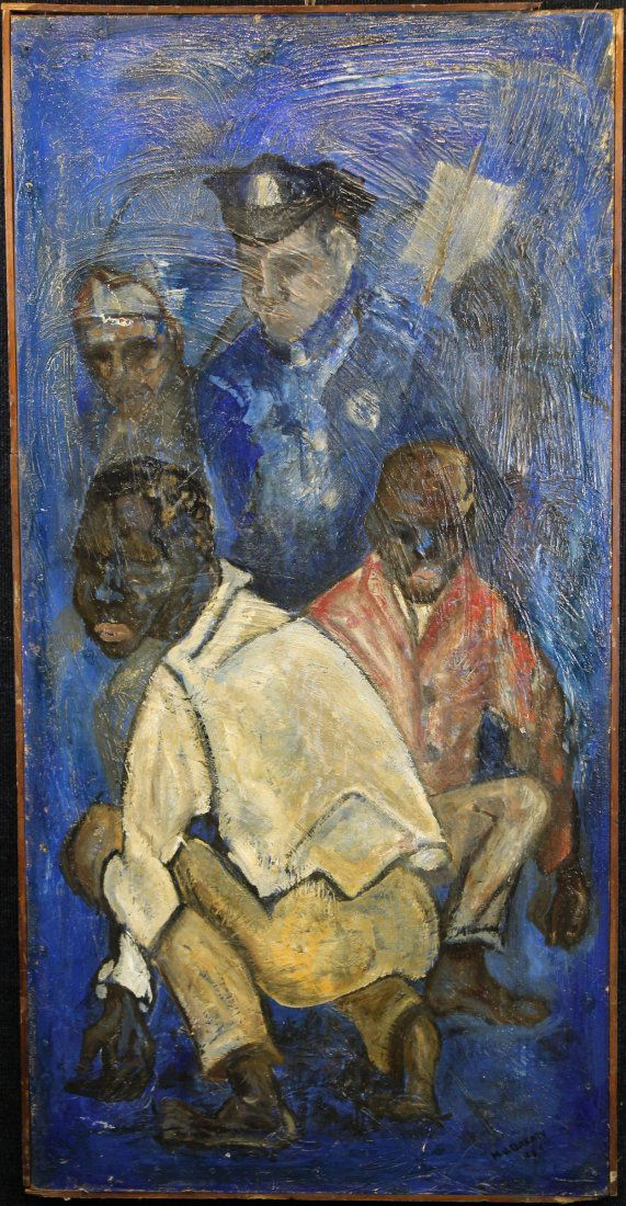 Signed, Police Watching Figures Shooting Craps (1 of 4)