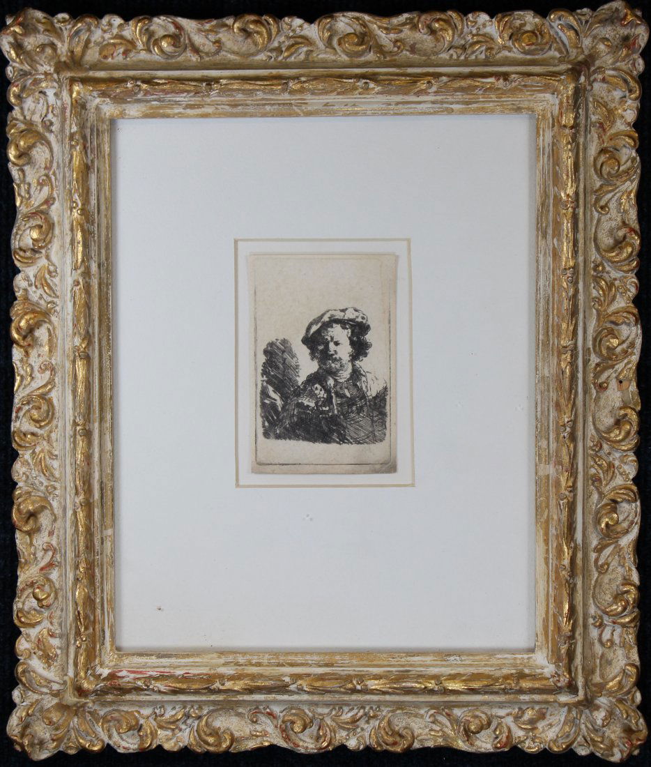 Framed Rembrandt Van Rijn Etching (1 of 2)