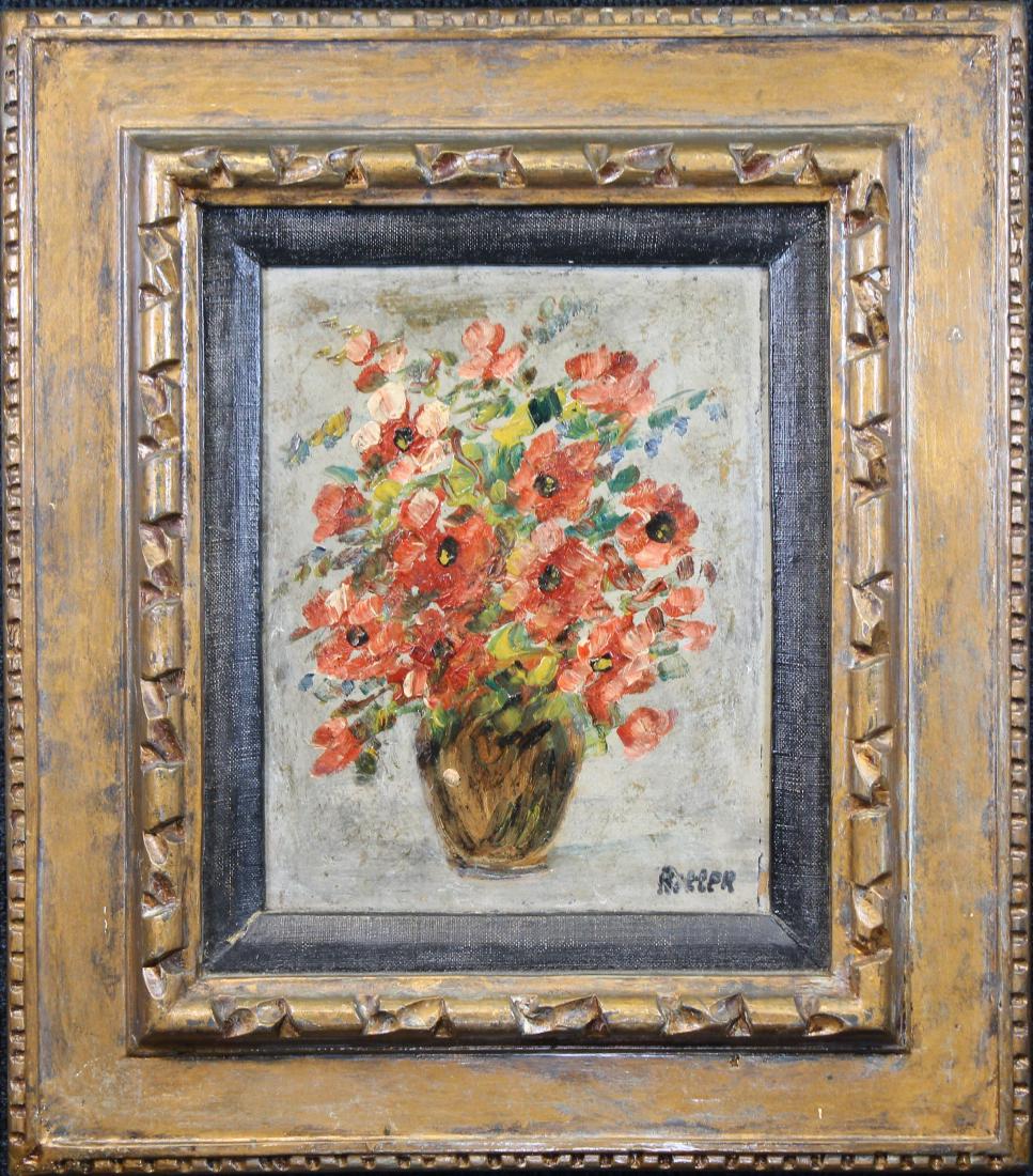 Signed, 20th C. Impressionist Still Life Painting: Signed, 20th C. Impressionist Still Life Painting. Oil on board. Signed indistinctly lower right.