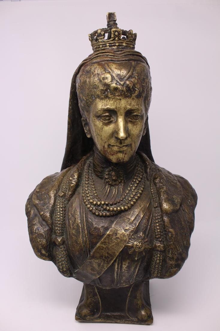 Sidney March (1875 - 1968) Bronze: Sidney March (1875 - 1968) Bronze Bust of a Woman. Inscribed on backside. Dated 1901. Height: 18 inches.