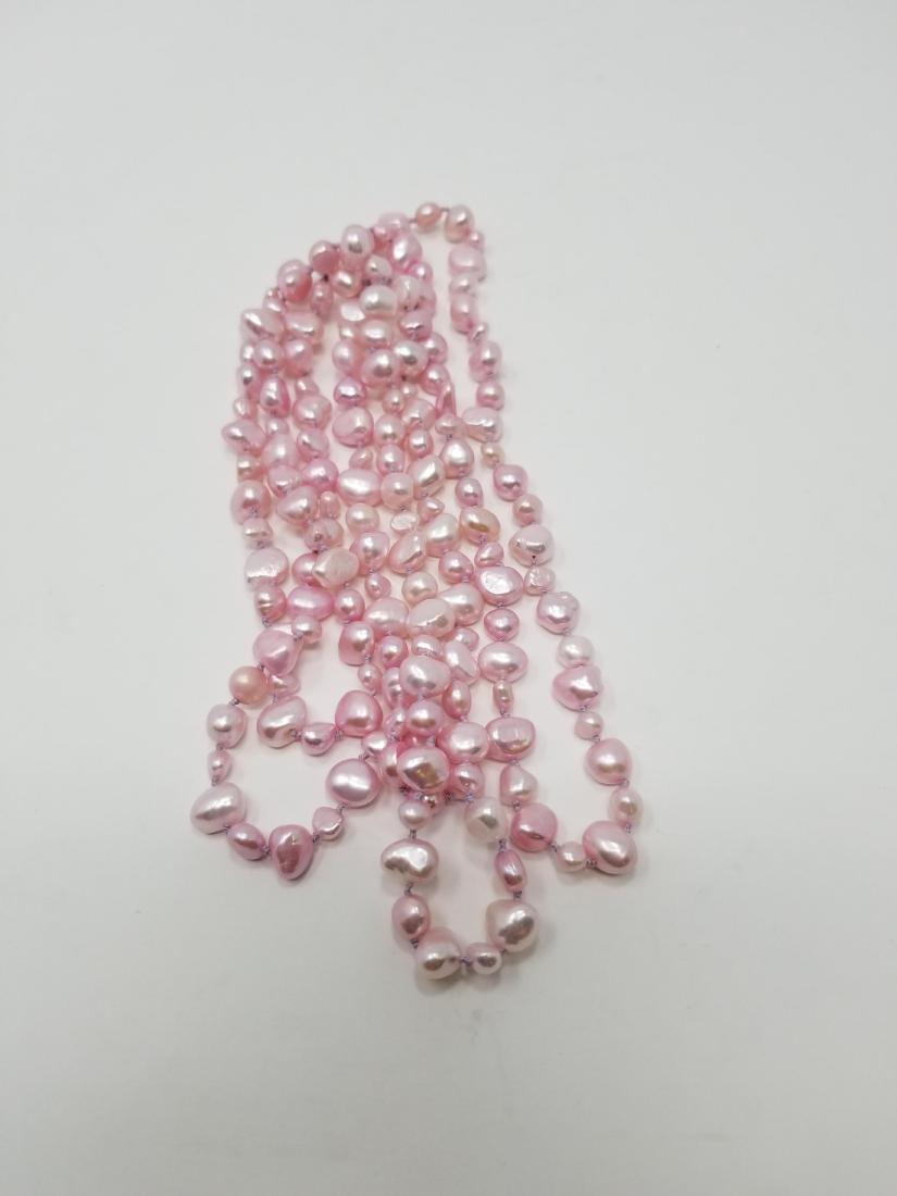 Strand of Pink Freshwater Pearls - 60 in.: Length: 60 in. Approx. Pearl Sizes: 4 - 8 mm