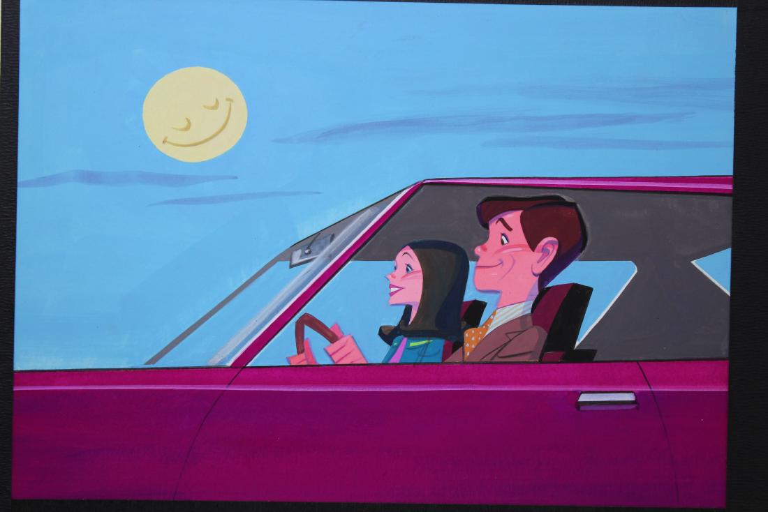 Richard S. Reihm (1927 - 2012) Illustration: Mixed Media on Illustration Board. Overall Size: 9.5 x 11.75 in. Unframed.