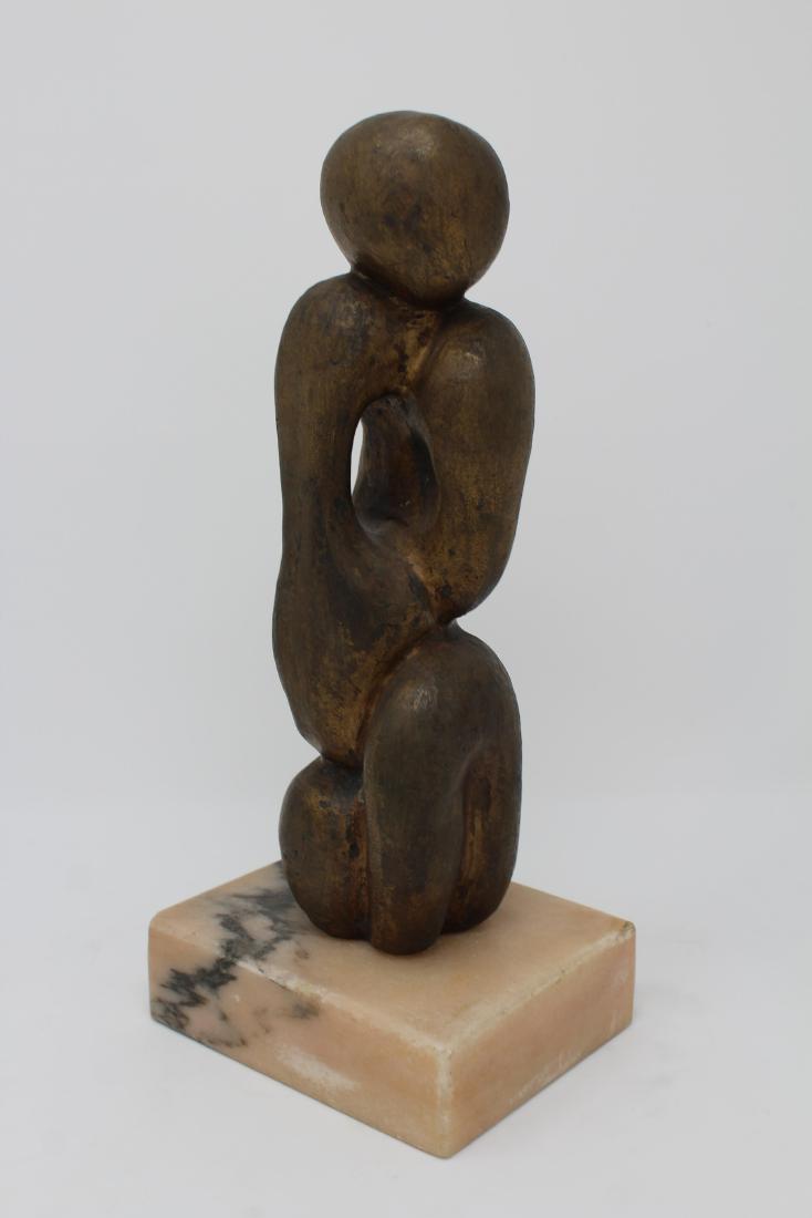 Signed, Mid Century Abstract Bronze Sculpture (1 of 4)