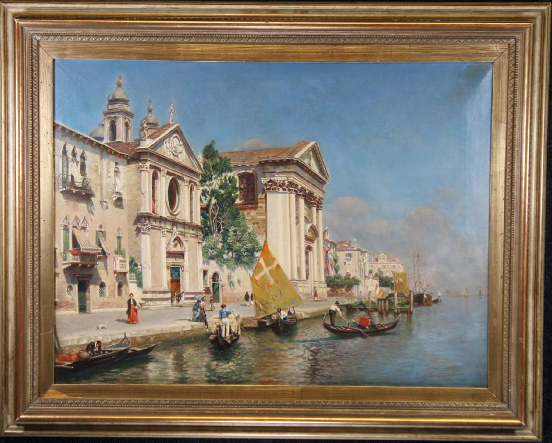 European School, Signed Painting of the Zattera (1 of 9)