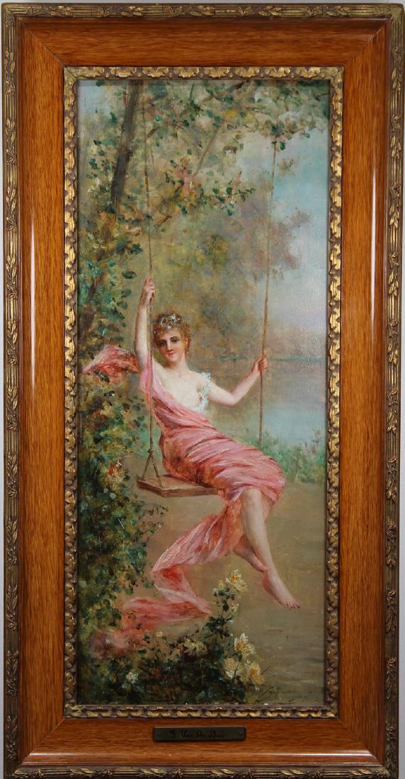 G. Van Der Boc, 19th C. Painting of Young Girl (1 of 4)