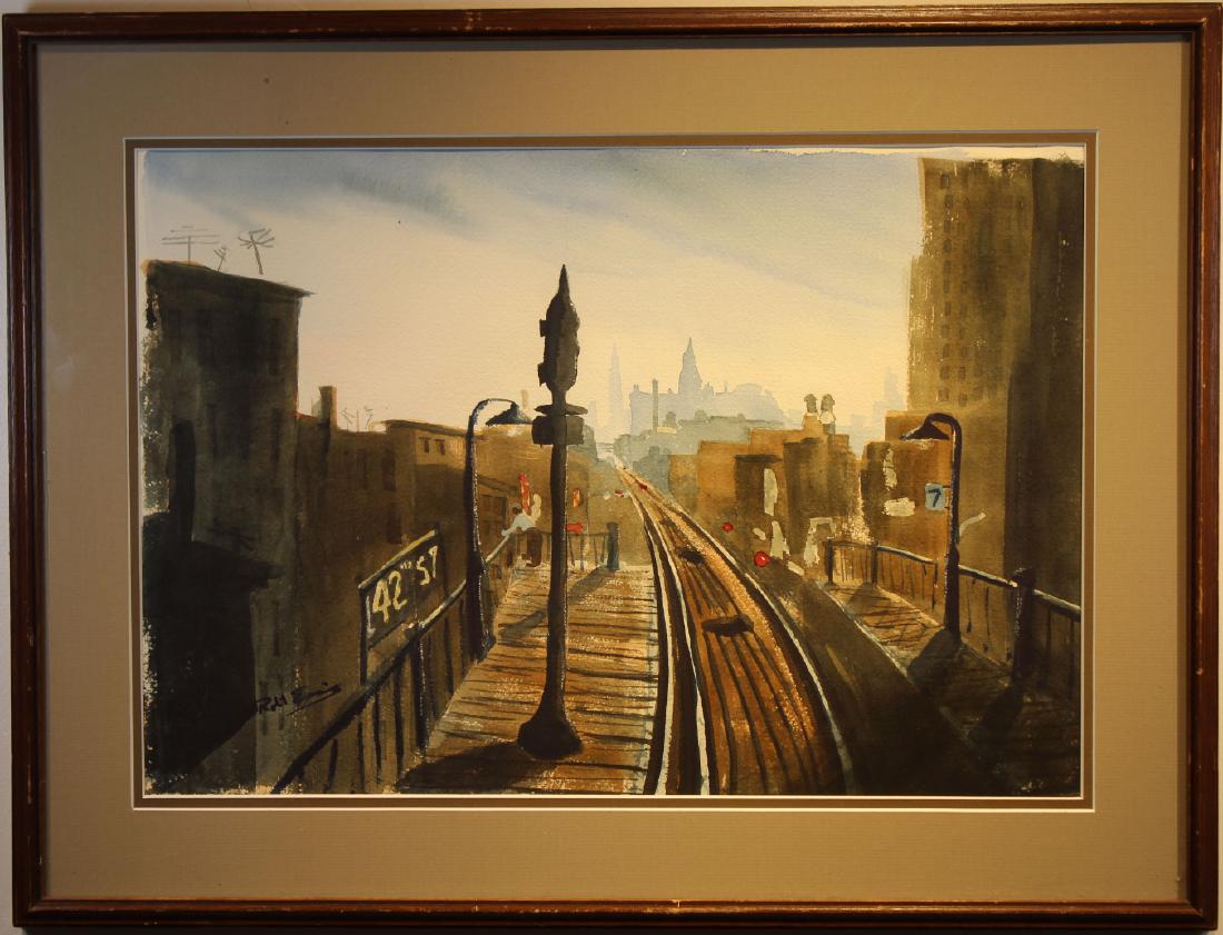 42nd Street Train Station (NY) Signed Watercolor (1 of 3)