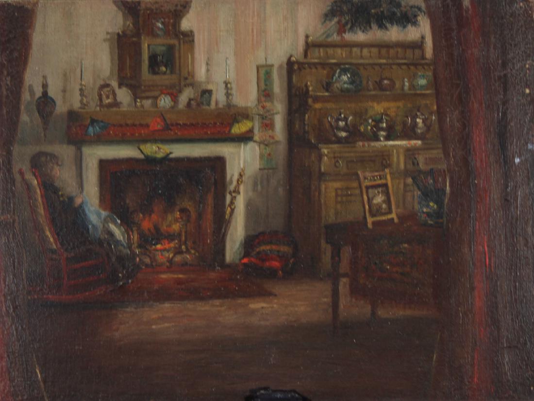 American School, 19th C. Interior Scene Painting (1 of 4)