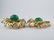 18K Gold Cabochon Emerald & Diamond Earrings - 4