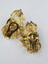 18K Gold Cabochon Emerald & Diamond Earrings - 5