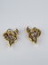Pair of Diamond & Gold Ribbon Earrings - 5