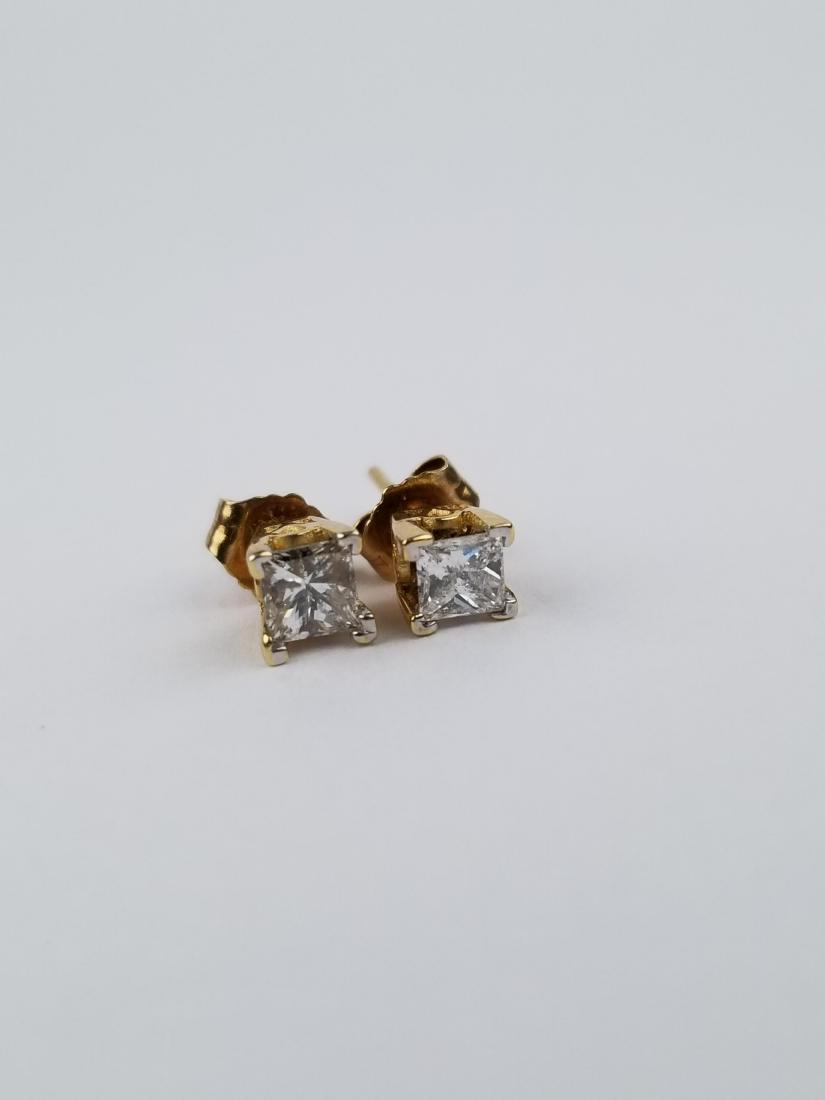Pair of Diamond Stud Earrings: Total Weight: 1 g Approx Diamond Weight: 0.3ct - All silver, gold and/or jewelry lots or invoices containing said lots MUST be paid for via wire transfer or cashier's check, no other forms of payment 