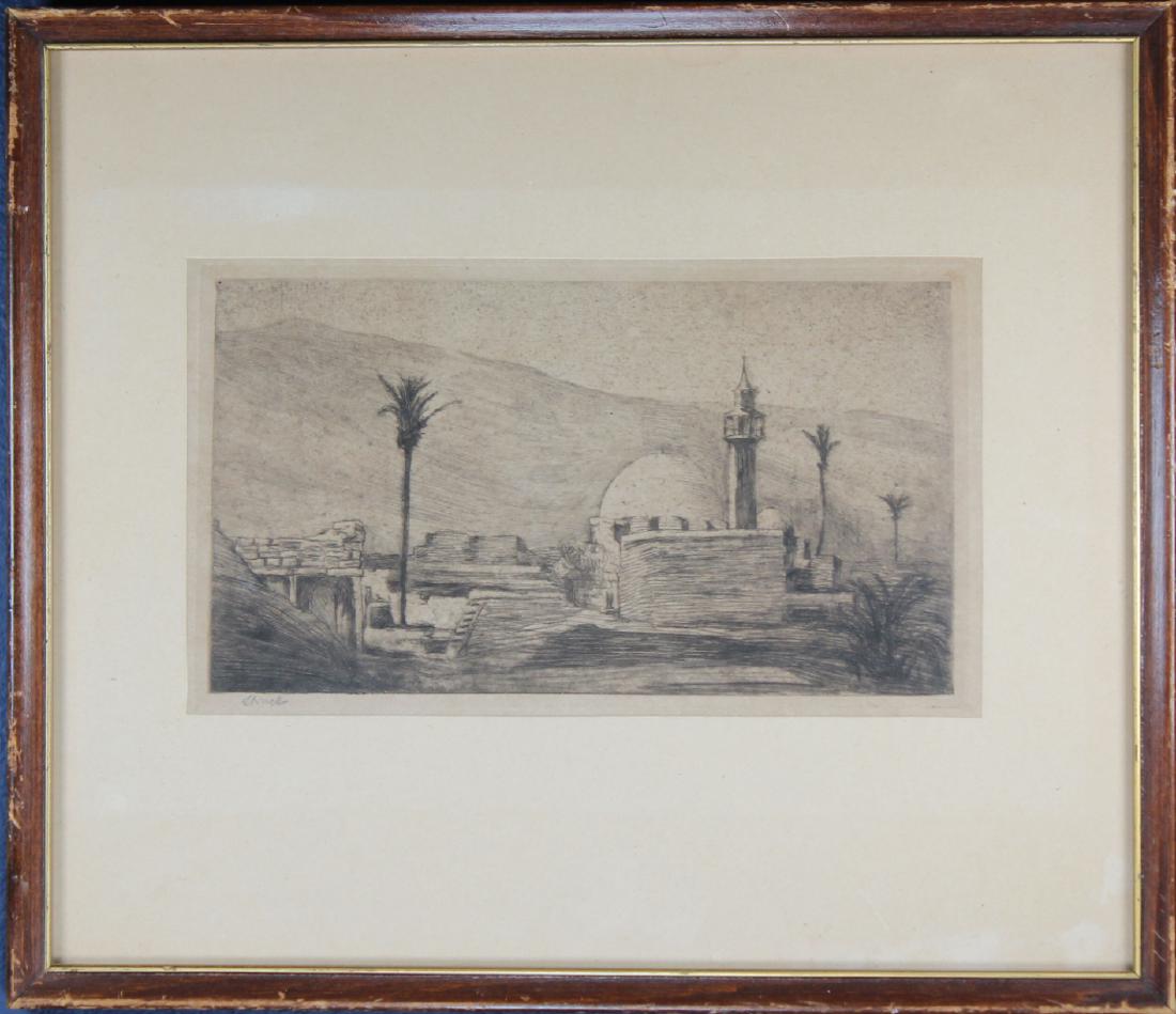 19th C. Orientalist Etching, Signed (1 of 3)