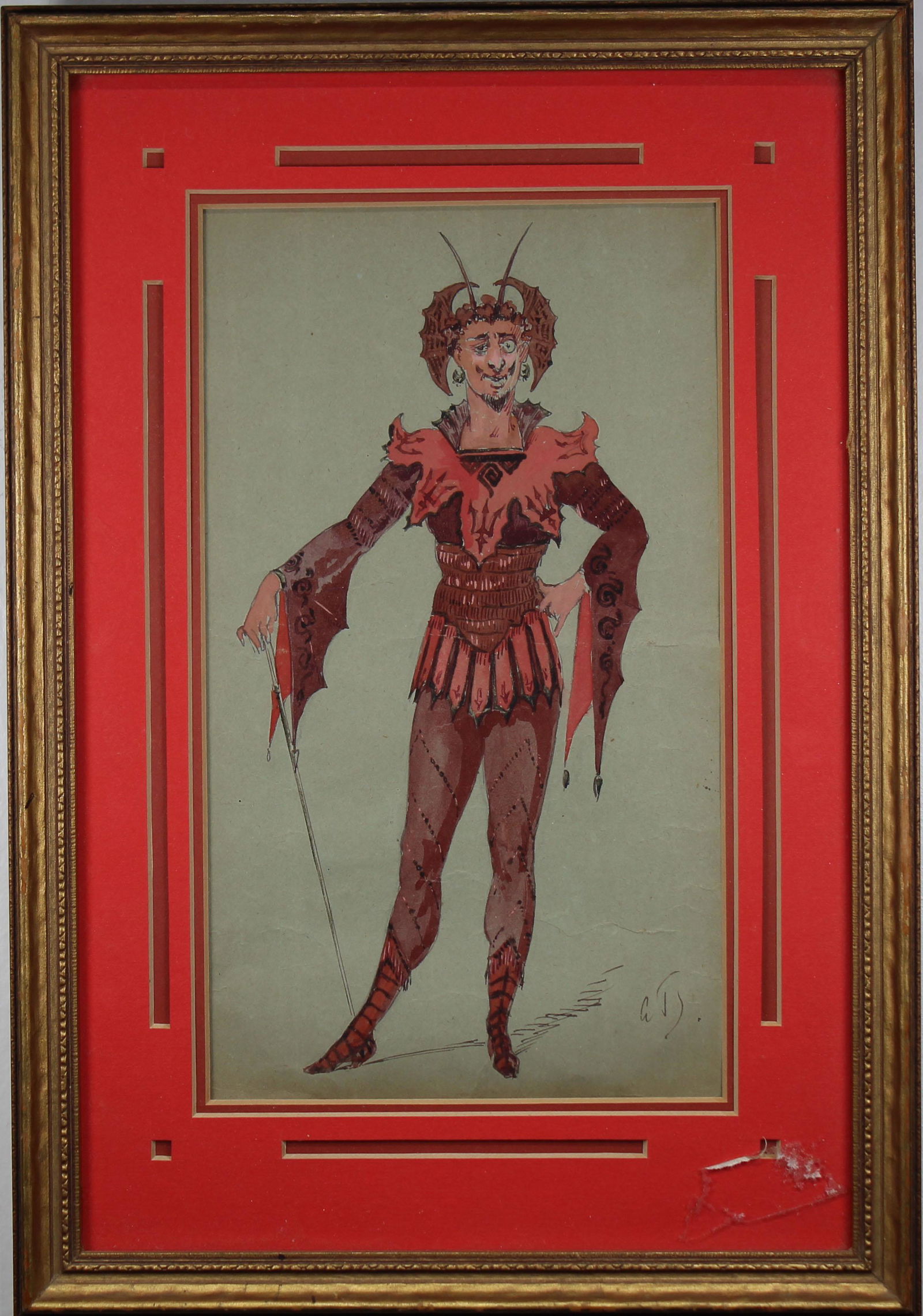 Eugene Berman (Russian, 1899 - 1972): Eugene Berman (Russian, 1899 - 1972). Signed lower right. Watercolor. Sight Size: 10 x 5.5 in. Overall Size: 14.5 x 10 in. Framed behind glass.