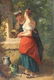 F. Comtois, 19th C. Painting of Women at the Well - 2