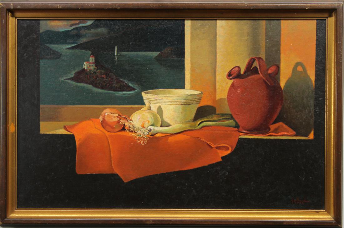 Gaillard, Signed 1962 Still Life Painting: Gaillard, Signed 1962 Still Life Painting. Oil on canvas. Signed and dated lower right. Sight size: 14.5 x 23.5 in. Overall Size: 17.5 x 26.5 in.