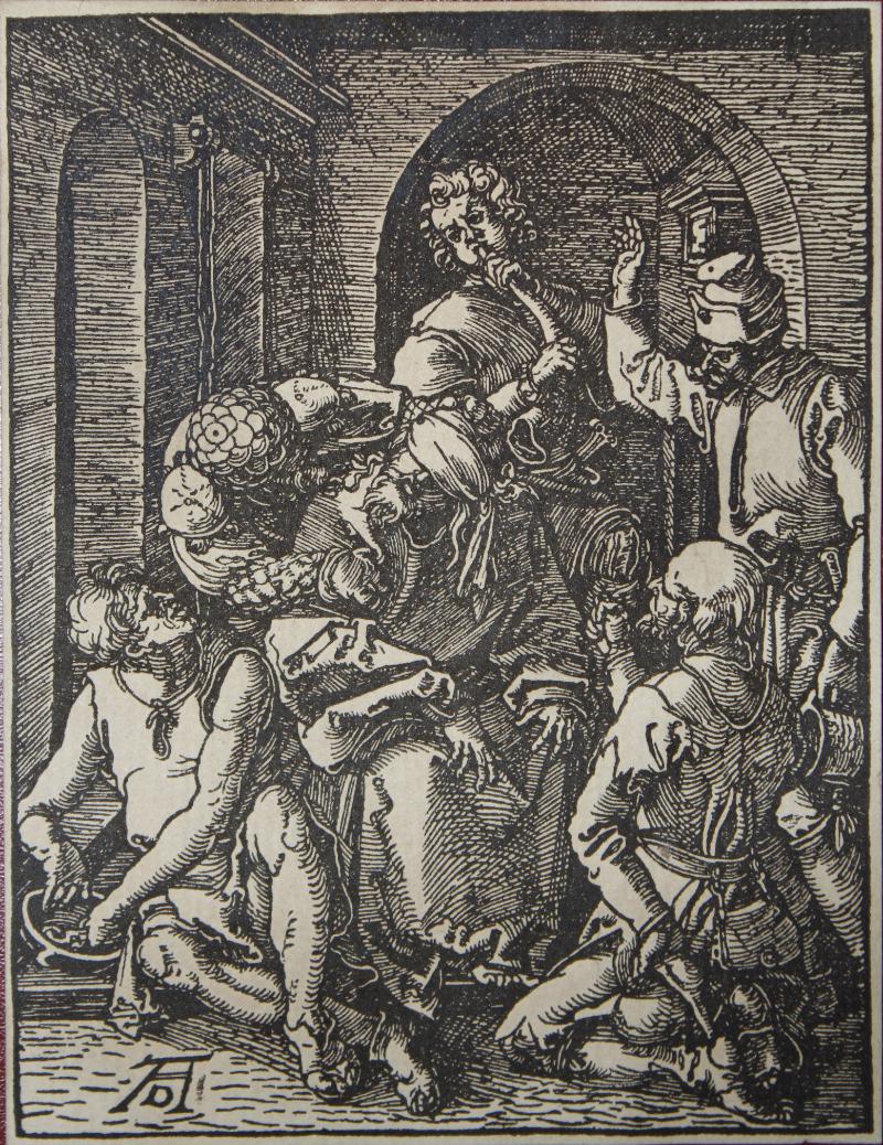 After Albrecht Durer (1471 - 1528): After Albrecht Durer (1471 - 1528) Engraving of the mocking of Christ. Inscribed verso. Image Size: 4.75 x 3.75 in. Unframed.