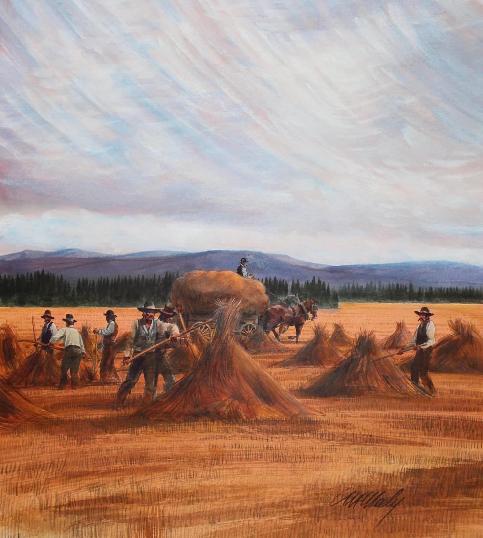 Tom McNeely (B. 1935) "Cirrocumulus Undulatus": Tom McNeely (Canadian, B. 1935) "Cirrocumulus Undulatus" Signed lower right. Watercolor. Provenance: Collection of James A. Helzer (1946-2008), Founder of Unicover Corporation. Image Size: 17.5 x 15 i