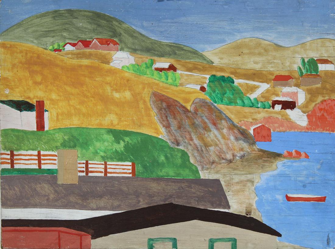 James McCray (California, 1912 - 1993): James McCray (California, 1912 - 1993) Coastal California Landscape. Oil on board. Inscribed verso. Size: 7.75 x 10 in. Unframed.