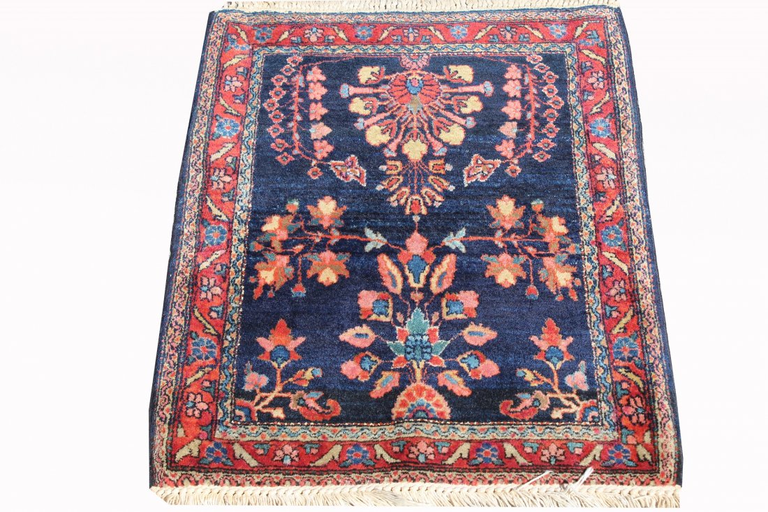 Persian Sarouk Rug: Persian Sarouk Rug. Size: 29 x 23 inches.