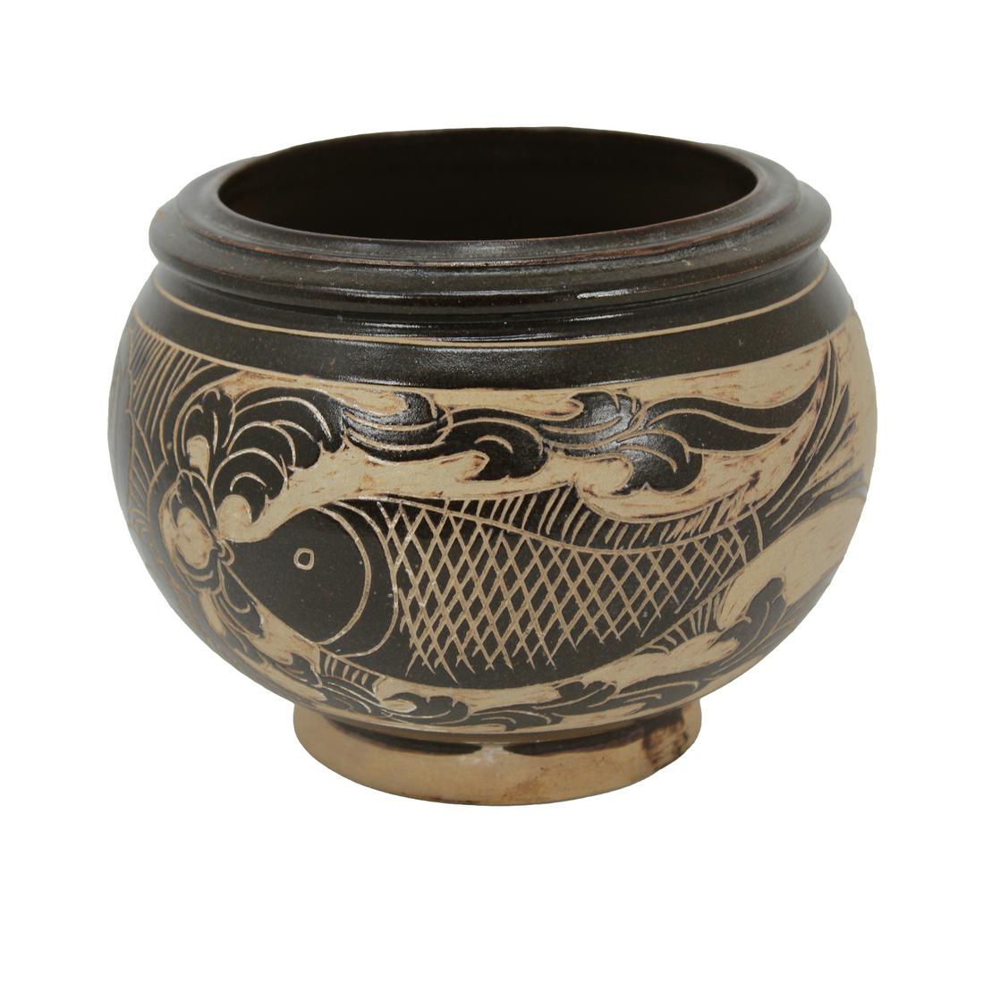 Chinese Song Dynasty Cizhou Ware Fish Bowl (1 of 5)