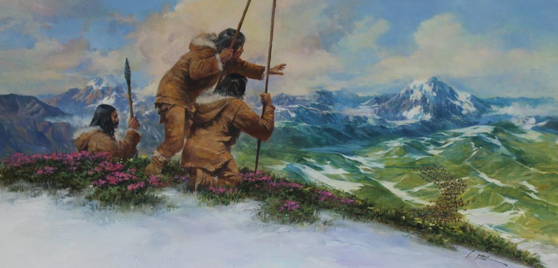 Dennis Lyall (B. 1946) "Pre-Columbian Voyages" (1 of 5)