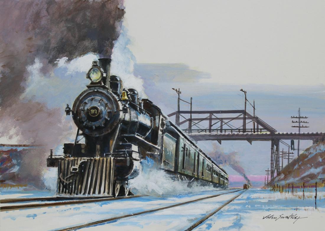John Swatsley (B. 1937) "1890s Railway Mail Train" (1 of 6)