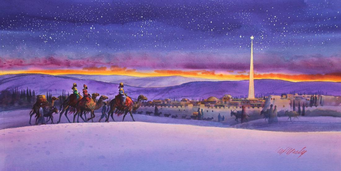 Tom McNeely (B. 1935) "Wisemen Following Star" (1 of 6)