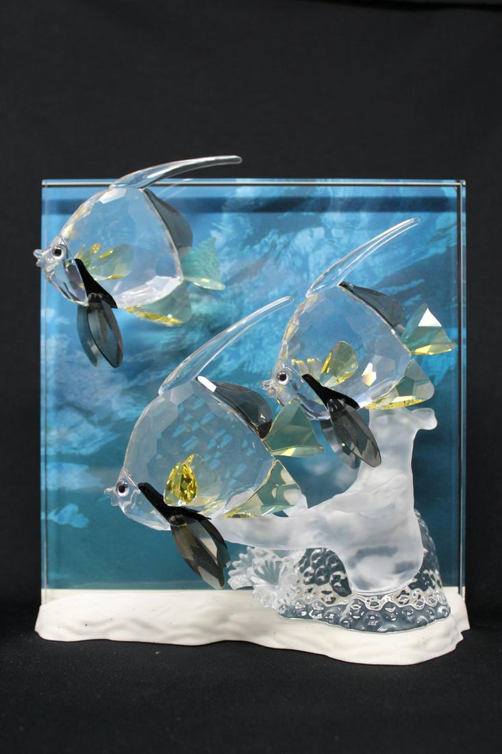 Swarovski Crystal, "Wonders of the Sea": Swarovski Crystal, "Wonders of the Sea- Community" Figure on stand. Comes with original fitted case. Height: 8 in.
