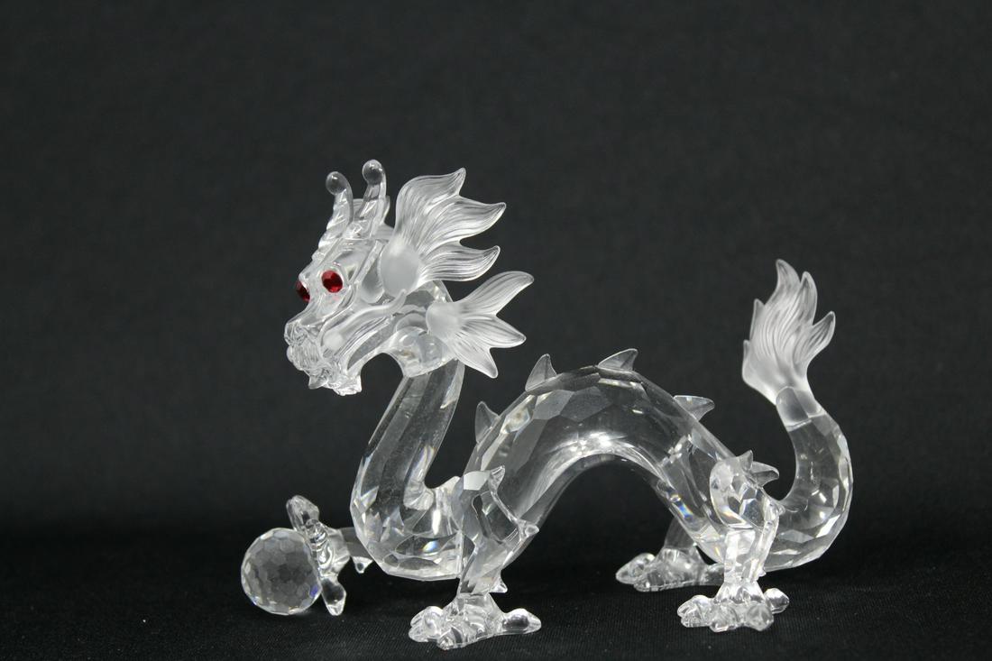 Swarovski 1997 Fabulous Creatures, "The Dragon": Swarovski Collector's Society 1997 Fabulous Creatures, "The Dragon" figure with original fitted box. Height: 3.75 in.