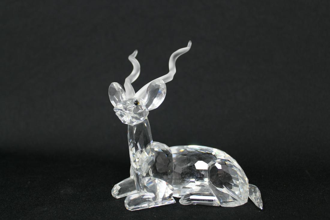 Swarovski Collector's Edition, "The Kudu": Swarovski Collector's Edition, Inspiration Africa "The Kudu" figure with original fitted box. Height: 3.75 in.
