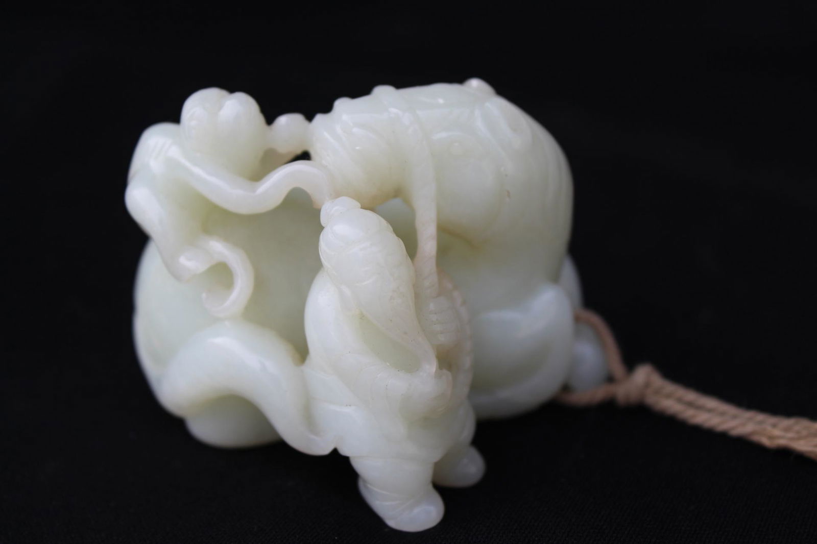 Carved Chinese Jade Figural Grouping (1 of 6)