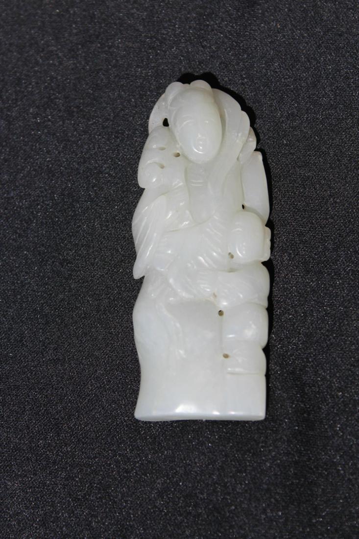 Carved Chinese Jade Mother and Child Grouping (1 of 3)