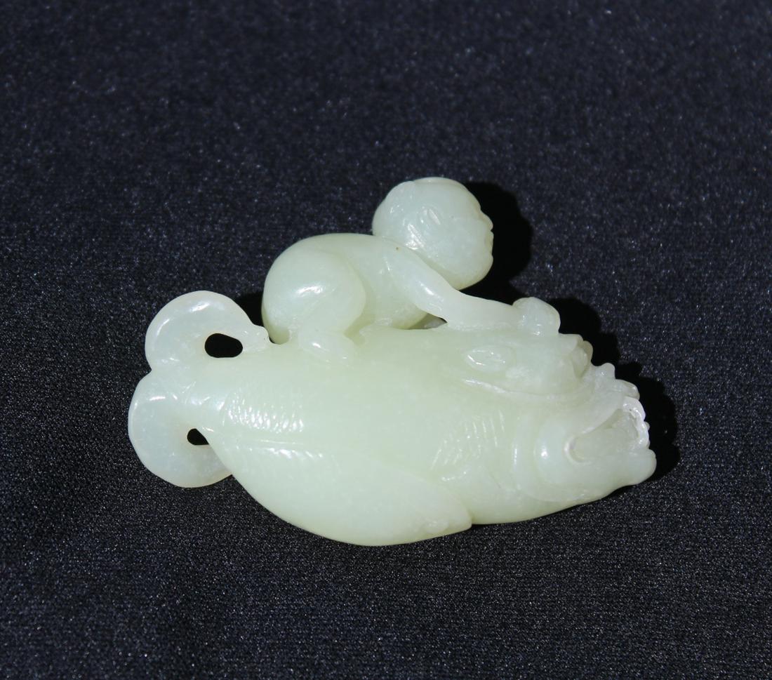 Carved Chinese Figural Jade Grouping (1 of 3)