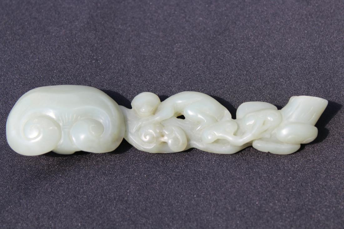 Carved Chinese Figural Scepter (1 of 4)