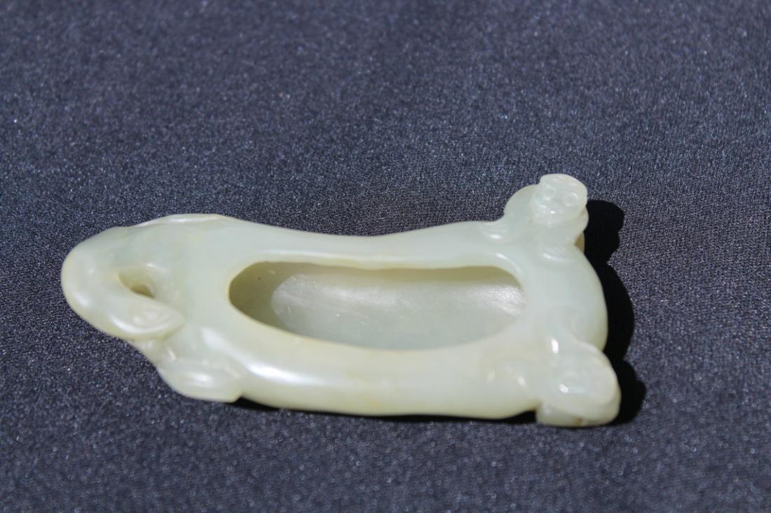 Carved Jade Chinese Figural Brush Washer (1 of 5)